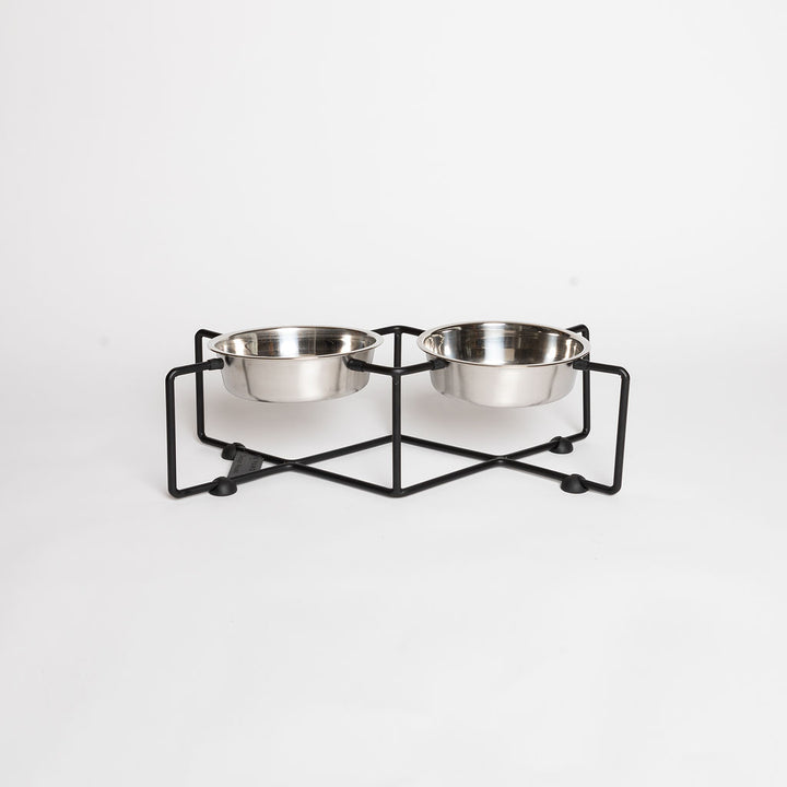 Number 8 Dog Feeder in Black