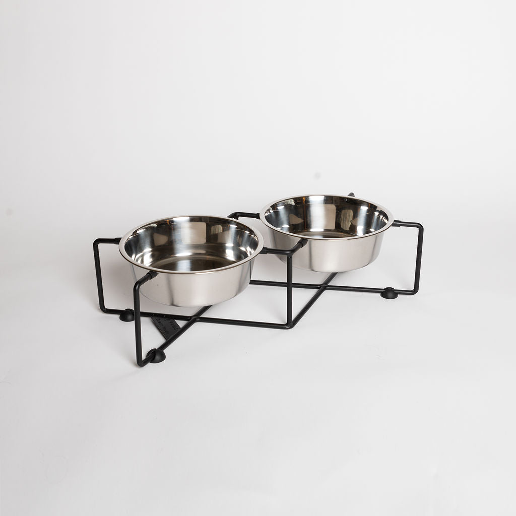 Number 8 Dog Feeder in Black