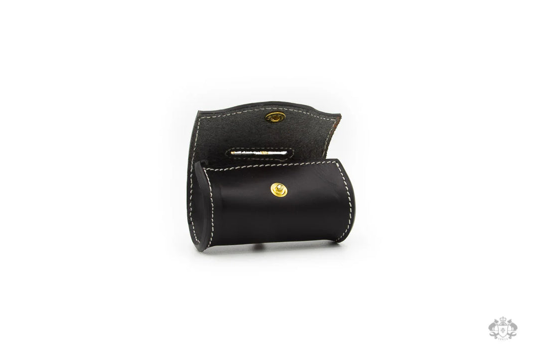 Poop Bag Holder Leather Black from Florenze Italy