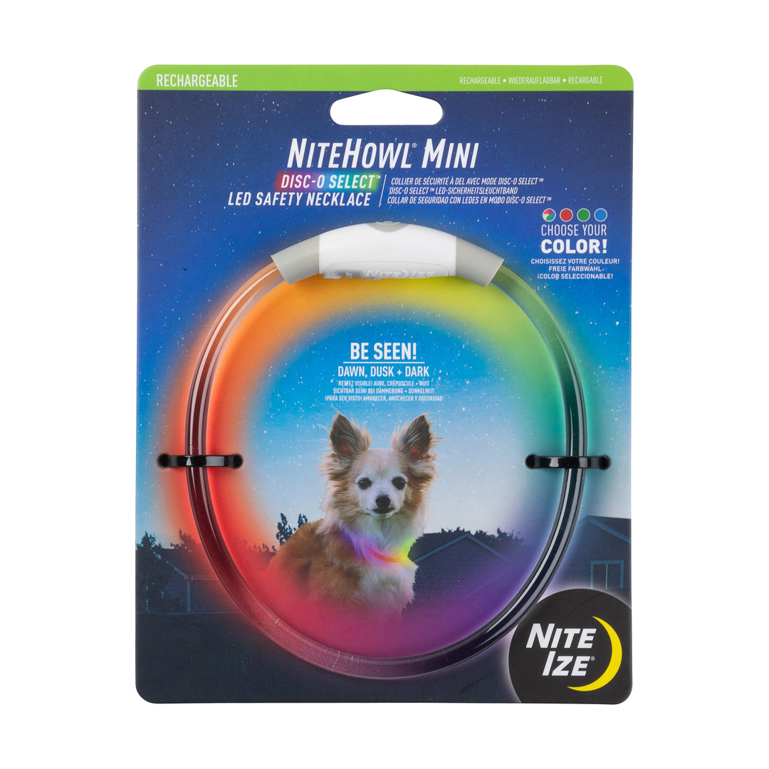 NiteHowl Mini Rechargeable LED Safety Necklace 0 Disc-O Select